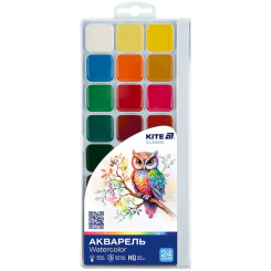 Канцтовары - Краски акварельные Kite Classic 24 цвета (K-442)