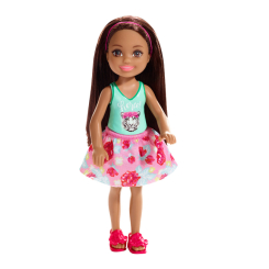 Ляльки - Лялька Barbie Club Chelsea Брюнетка в топі з тигром (DWJ33/FXG79)