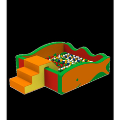 Игровые комплексы, качели, горки - Сухой бассейн из мягких модулей KDG Кит 1,5 х 1,5 х 0,45м (40036)