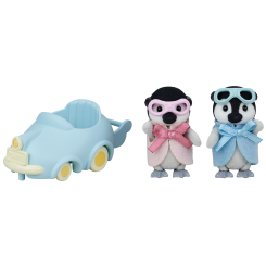 Фигурки животных - Игровой набор Sylvanian Families Пингвинята-двойняшки на машинке (5695)