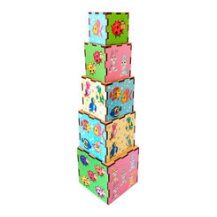Розвивальні іграшки - Кубики-пірамідки Ань-Янь Тварини (ПСД013) (4823720032412)