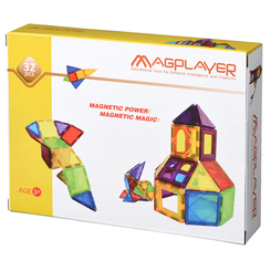 Магнитные конструкторы - Конструктор Magplayer Магнитные плитки 32 элемента (MPL-32)