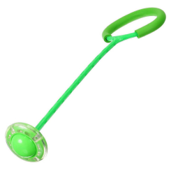 Спортивные активные игры - Скакалка детская на одну ногу светящаяся VigohA Зеленая (1075)