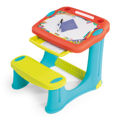 Детская мебель - Парта-доска Smoby Магическая с 12 аксессуарами оранжевая (420221)