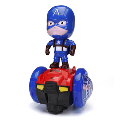 Фігурки персонажів - Іграшкова машинка-гіроскутер Капітан Америка Captain America світлодіодна з музичними ефектами іграшка на двох колесах (VD 3900)