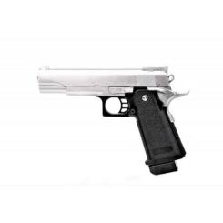 Стрілецька зброя - Дитячий пістолет на кульках "Colt M1911" Galaxy G6S метал срібло (41458)