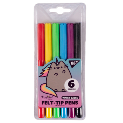 Канцтовари - Фломастери Yes Pusheen rainbow 6 кольорів (650540)