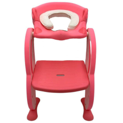 Товари для догляду - Дитяче сидіння на унітаз VOLRO з драбинкою Рожевий (vol-1351)