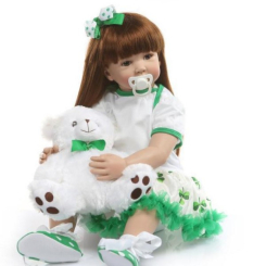 Куклы - Силиконовая коллекционная кукла Reborn Doll 60 см Девочка Ника (199)