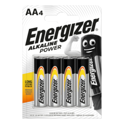 Аккумуляторы и батарейки - Батарейки Energizer AA Alkaline power 4 шт (7638900246599)