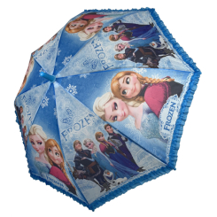 Зонты и дождевики - Детский зонт-трость с принцессами и оборкамиPaolo Rossi  голубой  011-5