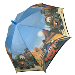 Зонты и дождевики - Детский зонтик-трость  Тачки Paolo Rossi  голубой  090-12