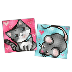 Мозаика - Алмазная мозаика на стикере Идейка Серые друзья 9 х 9 см 2 шт (AMS1049) Мозаика - Алмазная мозаика на стикере Идейка Серые друзья 9 х 9 см 2 шт (AMS1049)