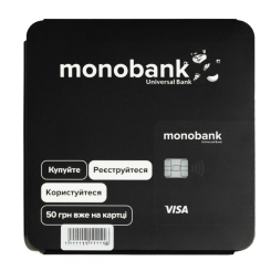 Электроника для детей - Детская платежная карта monobank Universal Bank черная (1504240000015)