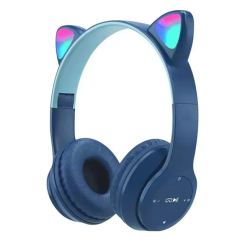 Портативные колонки и наушники - Наушники Bluetooth CAT Ear P47M LED- синий (755490)