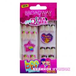 Косметика - Набір накладних нігтів на клейовій основі Kiss Broadway Little Diva(BLL02)