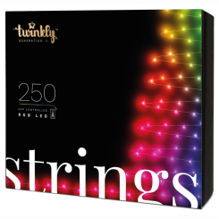 Мебель для геймеров - Гирлянда Smart LED Twinkly Strings RGB 250 IP44 20м кабель черный (TWS250STP-BEU)