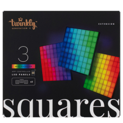 Мебель для геймеров - Панель Smart LED Twinkly Squares 3 Extension RGB IP20 16x16см расширение TWQ064STW-07-BEU (TWQ064STW-03-BAD)
