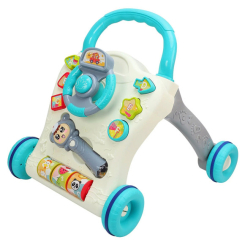 Манежі, ходунки - Дитячі ходунки-каталка з музикою та світлом Limo Toy 698-62-63 Блакитні (698-62(BLUE))