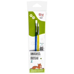 Канцтовары - Набор кистей Rosa Kids 2 шт (184162)