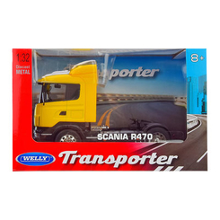 Транспорт и спецтехника - Автомодель Welly Scania R470 1:32 желтая (32625W/2)