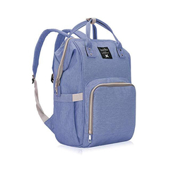Товари для догляду - Рюкзак для мами LEQUEEN з термокишенею і органайзером (RDM LIGHT BLUE)