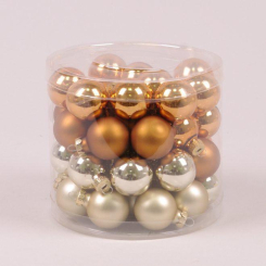 Аксесуари для свят - Кульки скляні Flora D-3 см. 45шт(44536) (MR35672)
