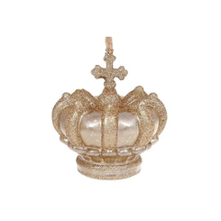 Аксесуари для свят - Ялинкова прикраса BonaDi Корона 9 см Золотистий (854-340) (MR63055)
