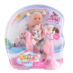 Куклы - Игровой набор "Кукла с лошадкой" Bambi 8410 Розовый (13860s34828)