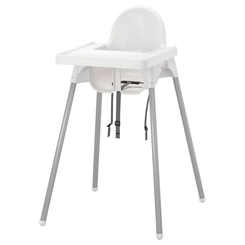 Товари для догляду - Дитячий стільчик IKEA ANTILOP високий з піддончиком срібло 290.672.93 (27763266)