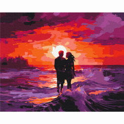 Товари для малювання - Картина за номерами Brushme Пурпуровий захід (BS53879) Товари для малювання - Картина за номерами Brushme Пурпуровий захід (BS53879)