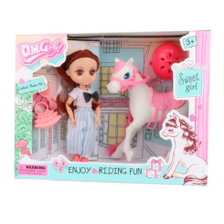 Ляльки - Ігровий набір Shantou Yisheng Лялька Мія з конем брюнетка (58003/1)