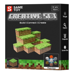 Магнитные конструкторы - Магнитный конструктор Same toy Creative Set Grass 20 деталей (MCRAFT-2002-SM)