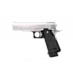 Стрелковое оружие - Детский пистолет на пульках "Colt M1911" Galaxy G6S металл серебро (41458)