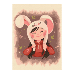 Товари для малювання - Картина за номерами Brushme Заячі вушка (KBS0130)