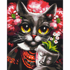 Товари для малювання - Картина за номерами Brushme Киця Дзен (BS53465)