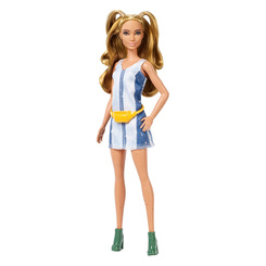 Куклы - Кукла Barbie Fashionistas Джинсовый сарафан с бахромой (FBR37/FXL48)