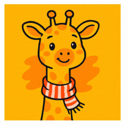 Товары для рисования - Раскраска на холсте Brushme Жираф Жорик (MBS077) Товары для рисования - Раскраска на холсте Brushme Жираф Жорик (MBS077)