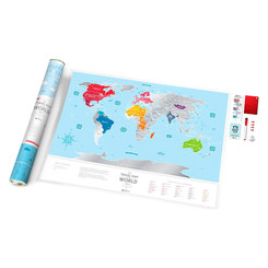 Скретч-карти і постери - Скретч карта світу 1DEA.me Travel Map Silver World (4820191130104) (4820191130100)