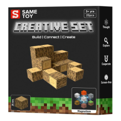 Магнітні конструктори - Магнітний конструктор Same toy Creative Set Wood 20 деталей (MCRAFT-1711-SM)