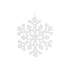 Аксессуары для праздников - Елочное украшение BonaDi Снежинка 12 см Белый (788-873) (MR63069)