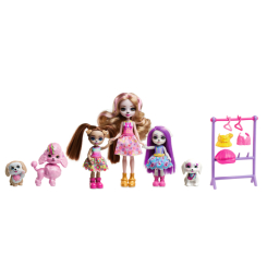 Куклы - Игровой набор Enchantimals Glam party Большая щенячья семья (HNV26)
