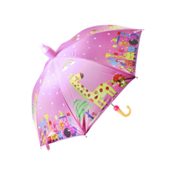 Парасольки і дощовики - Дитяча парасолька-тростина Lesko QY2011301 напівавтомат Giraffe (6947-25138a)