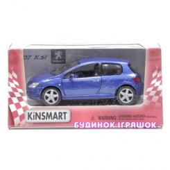 Транспорт і спецтехніка - Іграшка машина металева інерційна Kinsmart Peugeot 307 XSI у кор (KT5079W)