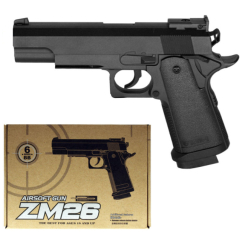 Стрілецька зброя - Страйкбольний пістолет з кульками CYMA Чорний (ZM26)