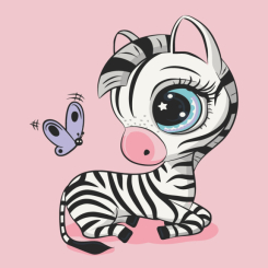 Товары для рисования - Картина по номерам Art Craft Зебра 30 х 30 см (15085-AC)