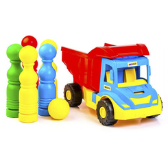 Машинки для малышей - Машинка Грузовик с кеглями Wader Multi truck (39220)