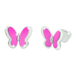Ювелірні прикраси - Сережки UMa&UMi Метелик рожеві (3494777338898)