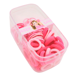 Бижутерия и аксессуары - Набор из микса резинок в боксе Zhorya розовый 100 шт (23I1/2)