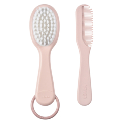 Товары по уходу - ​Набор гребешок и щетка Beaba розовый (920367)